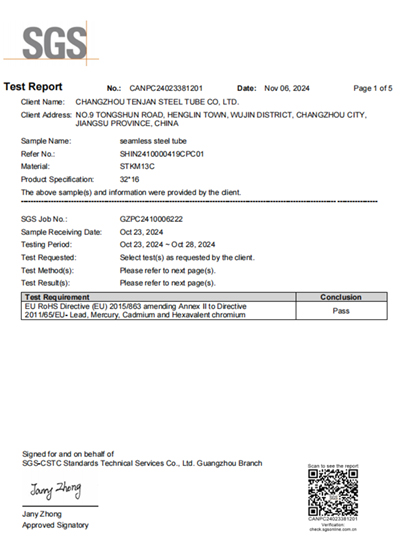 SGS-ROHS Test Report (باللغة الإنجليزية)